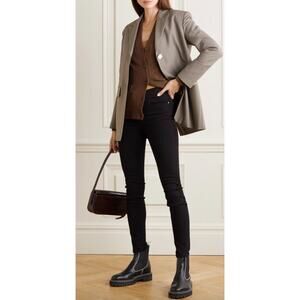 FRAME Denim Le Skinny de Jeanne Mid-Rise Jeans Black Size 27